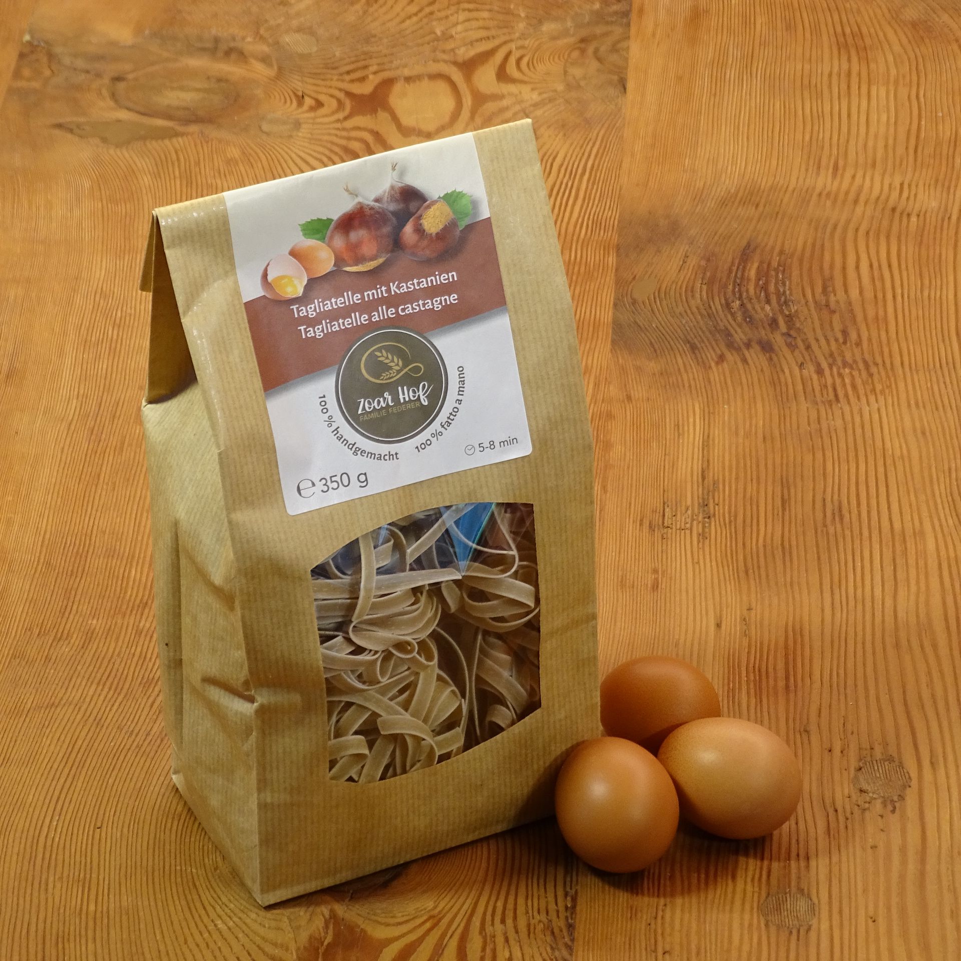 Eierteigtagliatelle Kastanien
